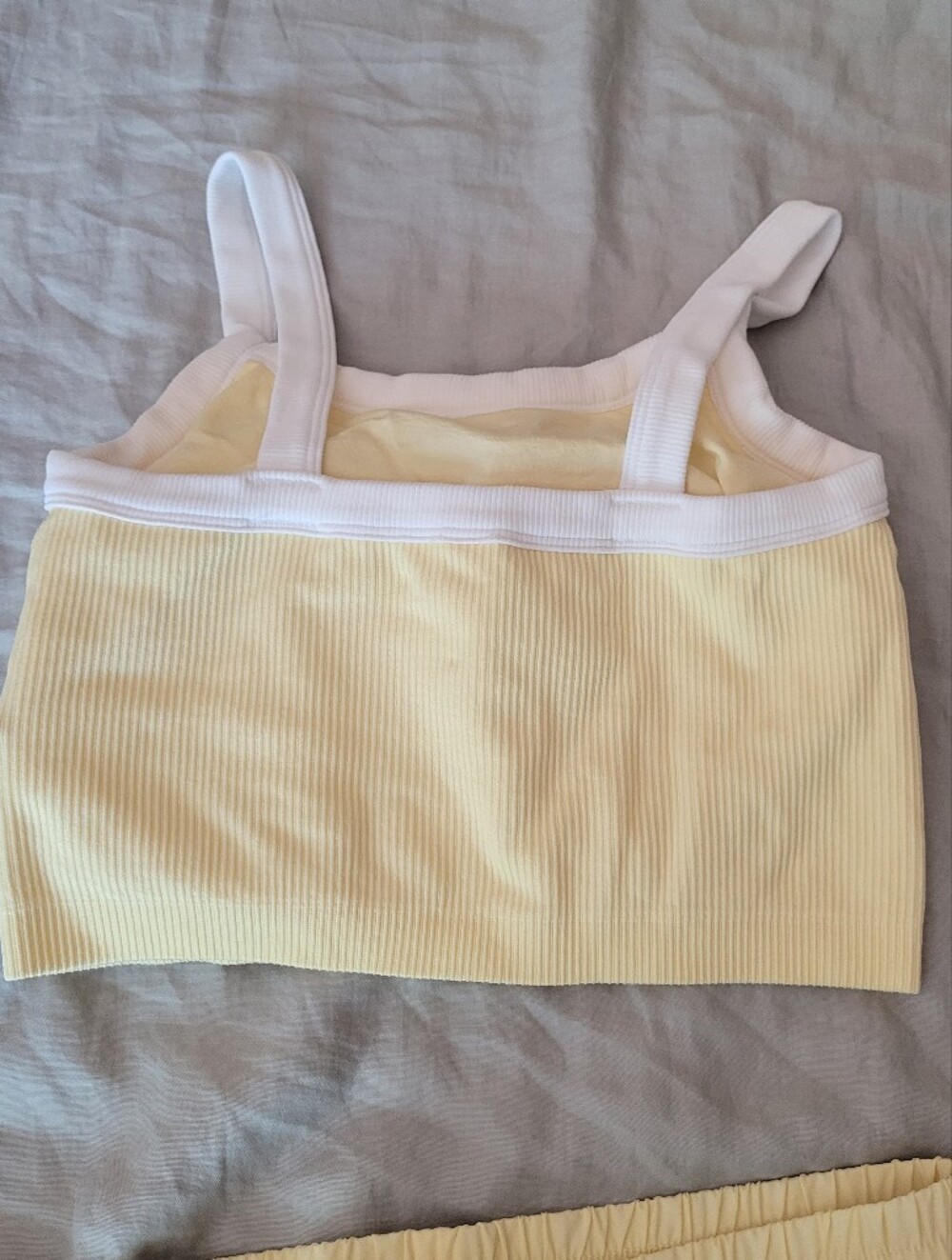 90 Degree Soft Yellow Ribbed Bralette & Shorts Set - Picture 3 of 6